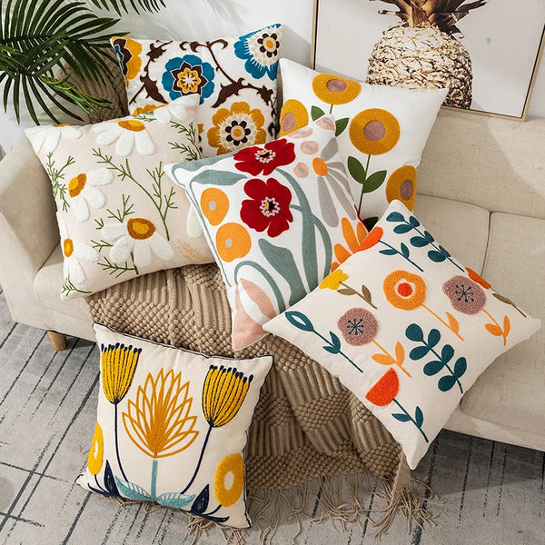 Embroidered Decorative Cushion Cover