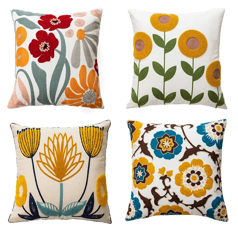 Embroidered Decorative Cushion Cover