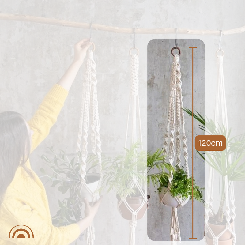 Boho Macrame Plant Holder - Handwoven Wall Hangings