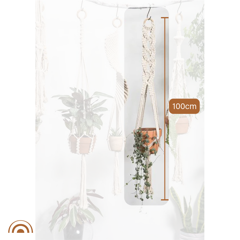 Boho Macrame Plant Holder - Handwoven Wall Hangings