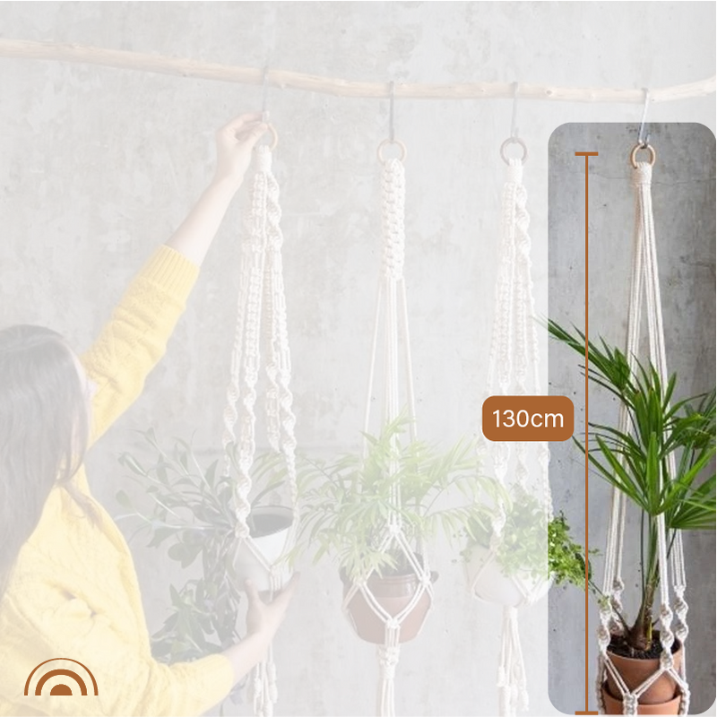 Boho Macrame Plant Holder - Handwoven Wall Hangings