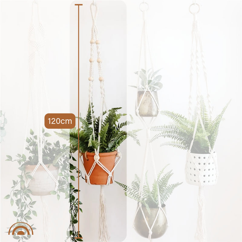 Boho Macrame Plant Holder - Handwoven Wall Hangings