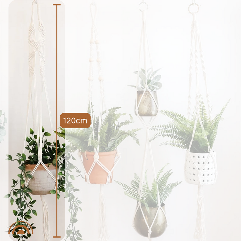 Boho Macrame Plant Holder - Handwoven Wall Hangings