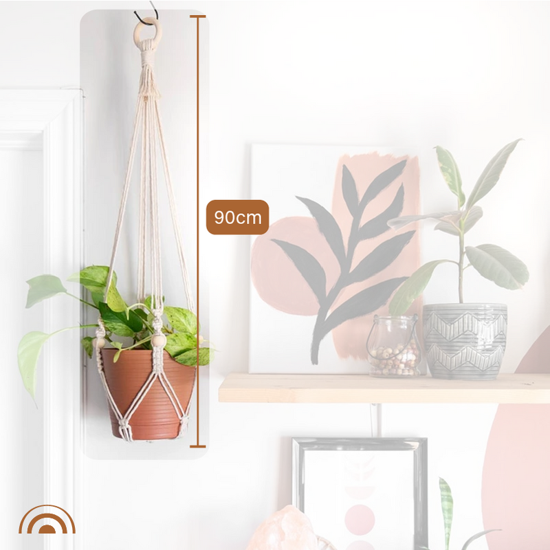 Boho Macrame Plant Holder - Handwoven Wall Hangings